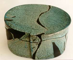 Ovale platte doos; 1996; �=26cm